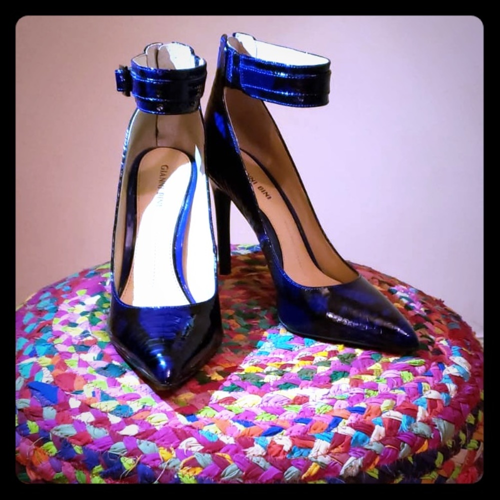 GIANNI BINI GB crafton Ankle Strap Embossed Pump